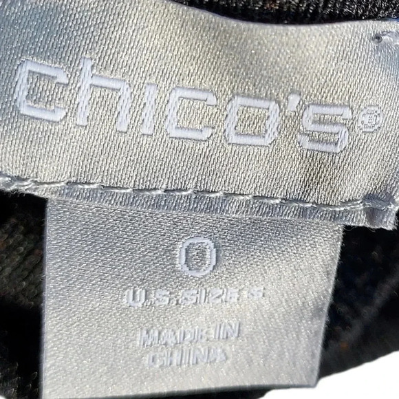 Chicos Womens Gray Turtleneck Long Sleeve Size 0 - Picture 9 of 10
